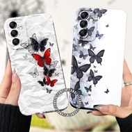 Butterfly Motif Case For Samsung M15 A35 A55 A15 A25 A05s A54 A34 A24 A14 M14 M54 Silicone Casing CB
