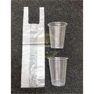 7x16" Long Plastic Bag for cup (12/16oz) (2cups bag)/Roti John