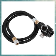 Regulator with 100cm FLEX Remote Hose Line 0-200 Psi to Co2 Tank Cylinder