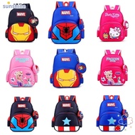 SSUNSHINE Student Bag, Spiderman Elsa HelloKitty Large Capacity Children School Backpack, Lightweight  Captain America School Accessory Shoulders Bag School