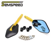 SEMSPEEDรถจักรยานยนต์กระจกมือH Andlebarด้านข้างมองหลังกระจกสำหรับคาวาซากิZ125นินจา125 250 250R 300 4