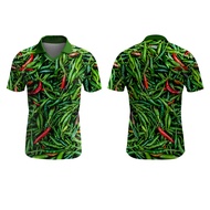 kaos fullprint cabe ijo jersey sayuran unik sayur balap printing 3d pria wanita distro murah
