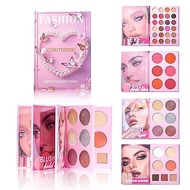 4 Layer Makeup Book Palette, Makeup Palette,Eyeshadow & Highlighter & Blush & Contouring Complete Po