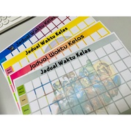 Class Timetable Adjustable Class Time Table/