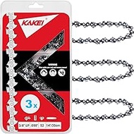 KAKEI Chainsaw Chain 14-Inch.050" Gauge, 3/8" LP Pitch, 52 Drive Links Fits Craftsman/Sears, Poulan,