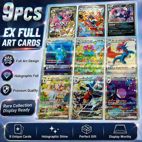Anime PTCG Collectible Cards EX Promo 9PCS/Set Blastoise Venusaur Gardevoir Holo Foil Rare Collectib
