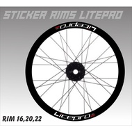 Sticker rims litepro sticker decal velk