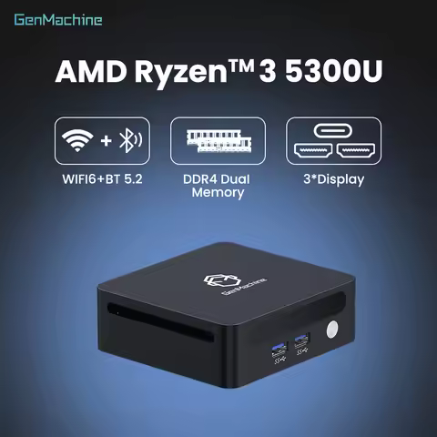 Pc Gamer Genmachine AMD Ryzen 3 5300U Mini Pc Windows 11 Ryzen Desktop 4C/8T 3.8GHz Perfect for Stre