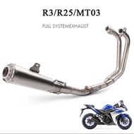 Motorcycle MT03 R3 R25 Complete Exhaust Syetem Exhaust Elbow Pipe Exhaust Tip
