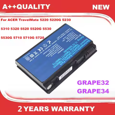 GRAPE32 GRAPE34 Laptop Battery For ACER TravelMate 5220 5220G 5230 5310 5320 5520 5520G 5530 5530G 5