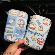 Doraemon Earphone USB Cable Storage Zipper Bag Portable Wallet Coin Purse