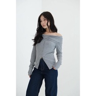 Belly Off Shoulder Knit Top - Atwell Apparel