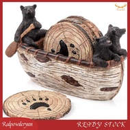 (Stock) Full Size Bear Coasters Set of 6  Decorations, Lack for Rustic Lodge for the Home