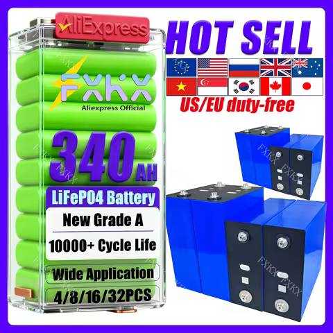 340AH Lifepo4 Battery 3.2V Grade A 12V 24V 48V Lithium iron phosphate Cell Rechargeable prismatic Fo