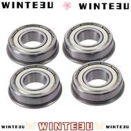 WINTE3U 4pcs FR8ZZ Flange Ball Bearing, Z1 Noise Level Chromium Steel Flange Rip Bearings, Easy to M