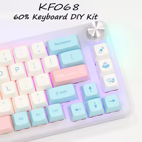 New KF068 TM680 Mechanical Keyboard Kit Hot Swap Customized Knob 68Keys 60% RGB Wireless Bluetooth F