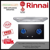 Rinnai RH-S95A-SSVR Slimline Hood + Rinnai RB-92G 2 Burner Built-in Hob *BUNDLE DEAL - FREE DELIVERY