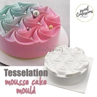 Tesselation mousse cake silicone mould wavy line jelly silicon mold cake pan French italian dessert mould