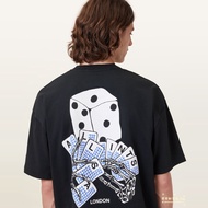 ALL SAINTS Dice Poker Printed Short Sleeved Cotton T-shirt