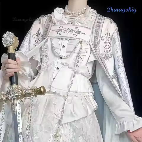 2026 Original Ouji Jirai kei Lolita Long Dress Cape Gothic Outfits Rococo Queen Prince Style Hallowe