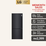 420L Bottom Freezer Fridge in Matte Black Finish