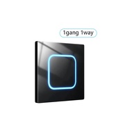 Tempered Glass Panel 1 2 3 4 Gang Wall Button Switch 1 2Way International LED Indicator reset point 