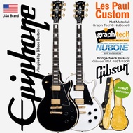 Epiphone Les Paul Custom (Inspired by Gibson Custom) กีตาร์ไฟฟ้า 22 เฟรต ทรง Les Paul ไม้แท้โซลิดมะฮ