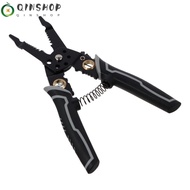 QINSHOP Wire Stripper, Black High Carbon Steel Crimping Tool, Multifunctional 9-in-1 Cable Tools Electricians
