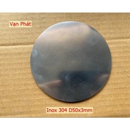 4 stainless steel plates 304 D50mm