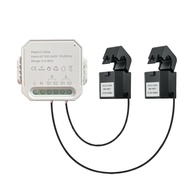 Tuya Smart Life WiFi Energy Meter 80A 1/2 ช่อง CLAMP App Monitor พลังงานแสงอาทิตย์ส่งออกและนําเข้า A