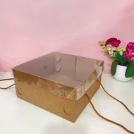 BOX MIKA TALI EMAS KARDUS COKLAT DUS KRAFT TALI TUTUP MIKA Tinggi Box Kotak Hampers