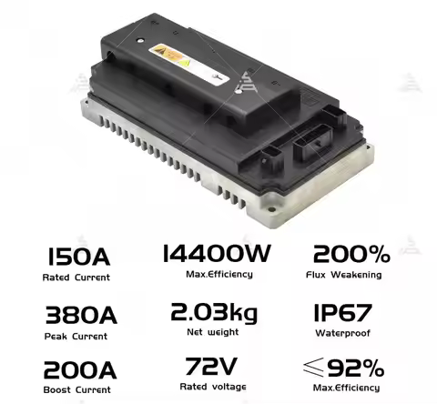 Sales Clearance! VOTOL Controller Programmable EM150SP 72V 150A Rated 100KPH With CAN-BUS And Regen 