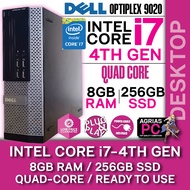 CPU - DELL i7 i5 4th Gen - QUAD CORE - 8GB - 240GB 120GB SSD - FREE POWERCORD - USED