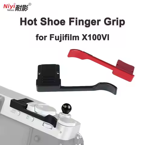 for Fujifilm X100Vi Handle Grip Dedicated Metal Hot Shoe Thumb Up Finger Grip for Fuji X100VI Metal 
