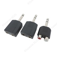 Audio connector Mono Stereo 6.35mm 6.5mm 1/4" male Jack to 6.35 6.5 female RCA Y Splitter Microphone Converter Adapter Headphone  SG2L