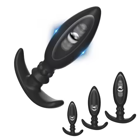 Built In Gravity Steel Ball Anal Bead Butt Plug for Men Women Anal Vibrator Prostate Massage Anal Pl