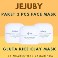 [BUNDLING 3 PCS] Jejuby Gluta Rice Clay Mask - Rice Mask - Face Mask
