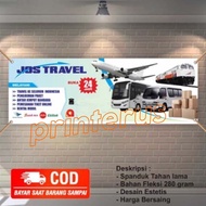 Bisa COD Chek Dulu Free Request Spanduk / Banner / MMT / Backdrop travel mobil - rental mobil - tike