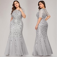 ZILTOS HOT ● Plus Size Formal Civil Wedding Dress for Wmen on Sale Long Mermaid Sequin Evening Dinne