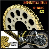 Motorcycle universal Drive Chain Gold O-Ring 525 Length 120