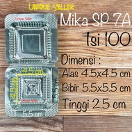 Mika 7A SP contains 100 pcs Size 7x7x3 cm Mika Cake Putu Ayu Talam Mochi Bika Ambon Jelly Pudding Bo