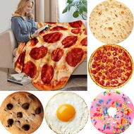 Indian style burrito pizza flannel blanket for 3D office direct printing factory blanket