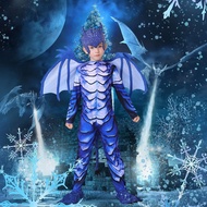 Halloween Children's Dragon Costume cosplay Frost Dragon Knight Role-Playing Performance Set Hallowe
