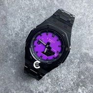 《改裝訂製》G-SHOCK特別限量版 男裝女裝手錶鋼錶電子錶 防水潛水錶 農家橡樹 Casioak Casio G Shock Special Limted Edition GA2100 Luxury Men Ladies Watch Purple 紫色 黑色