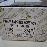 [WHOLESALE] CONTENTS 2000 PCS F+AB fh+ 6 X 3/4" [1.9CM] Lion Taping Screws Per Box Tapping Screws