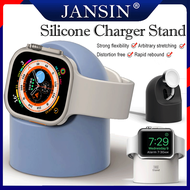 Đế Sạc Silicon Cho Apple Watch Series 9 8 7 6 SE 5/4/3 Giá Đỡ Để Bàn Cho iWatch Ultra 2 49mm 45mm 44