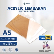 Ready Lembaran Acrylic / Akrilik A5 2Mm / Akrilik Bening / Bentuk