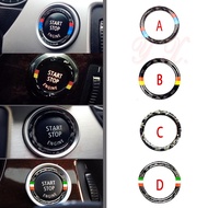 HOT Carbon Fiber Key Start Button Ring Decor Trim For BMW 3 Series E90/E92/E93