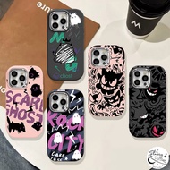 Cute Little Ghost Graffiti Letter Box Little Monster Pokemon Gengar For Vivo Y21s Y17s Y27 Y12i Y02T