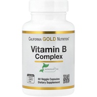 California Gold Nutrition Vitamin B Complex, Thiamin B1, Riboflavin B2, Niacin B3, Pyridoxine B6, Bi